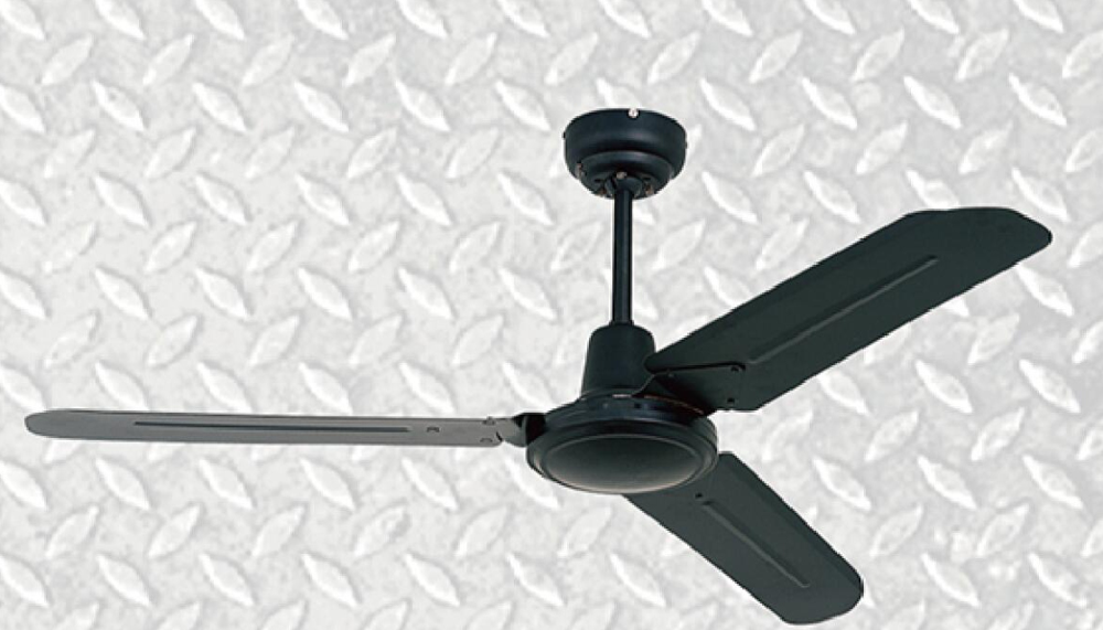 Noitavonne 48" Industrial Ceiling Fan - Black Finish
